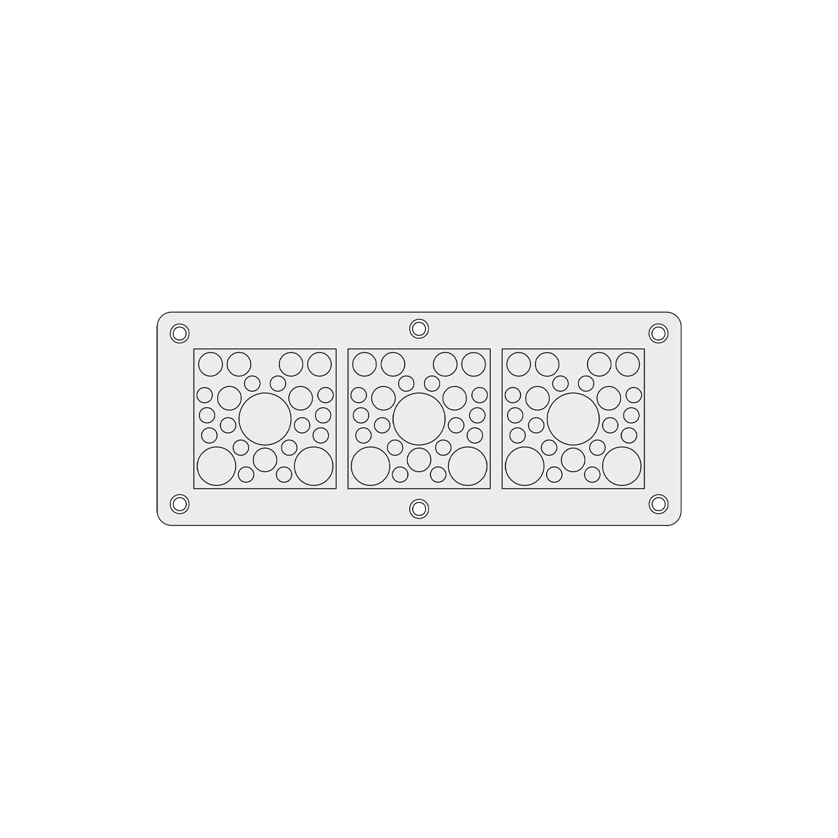 KEL-DPZ Multi-Membrane Cable Entry Plates with High Cable Density IP66 | KEL-DPZ-KX/KL 72 grey — Icotek