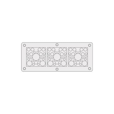 KEL-DPZ Multi-Membrane Cable Entry Plates with High Cable Density IP66 | KEL-DPZ-KX/KL 72 grey — Icotek