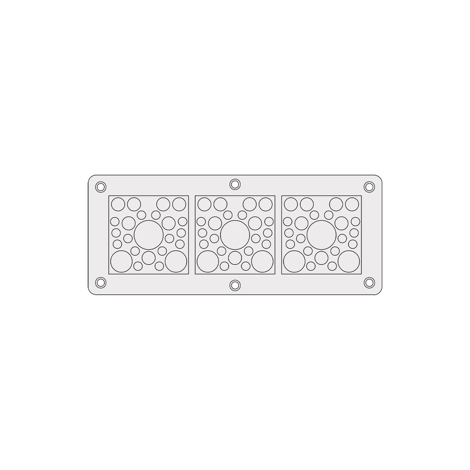 KEL-DPZ Multi-Membrane Cable Entry Plates with High Cable Density IP66 | KEL-DPZ-KX/KL 72 grey — Icotek