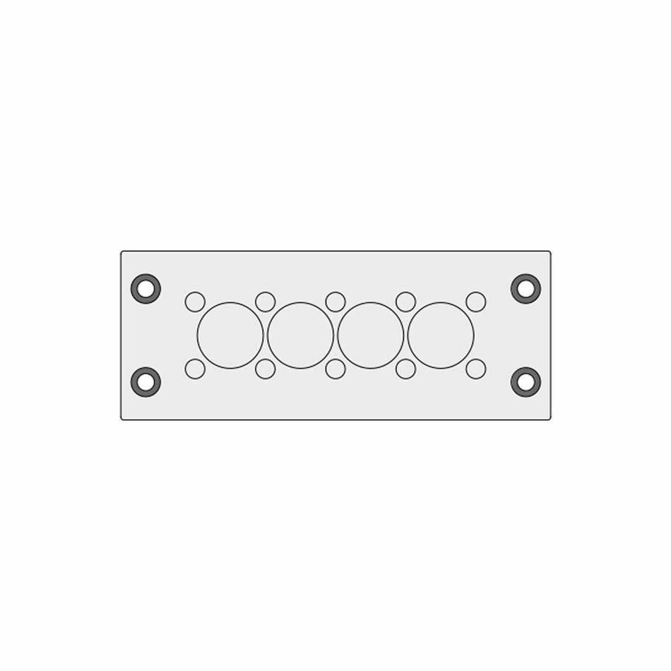 Grey KEL-DPZ multi-membrane cable entry plates IP66 for 10 x 3.2 - 6.5 mm, 4 x 16 - 22 mm Cables | KEL-DPZ 24|14 gy — Icotek