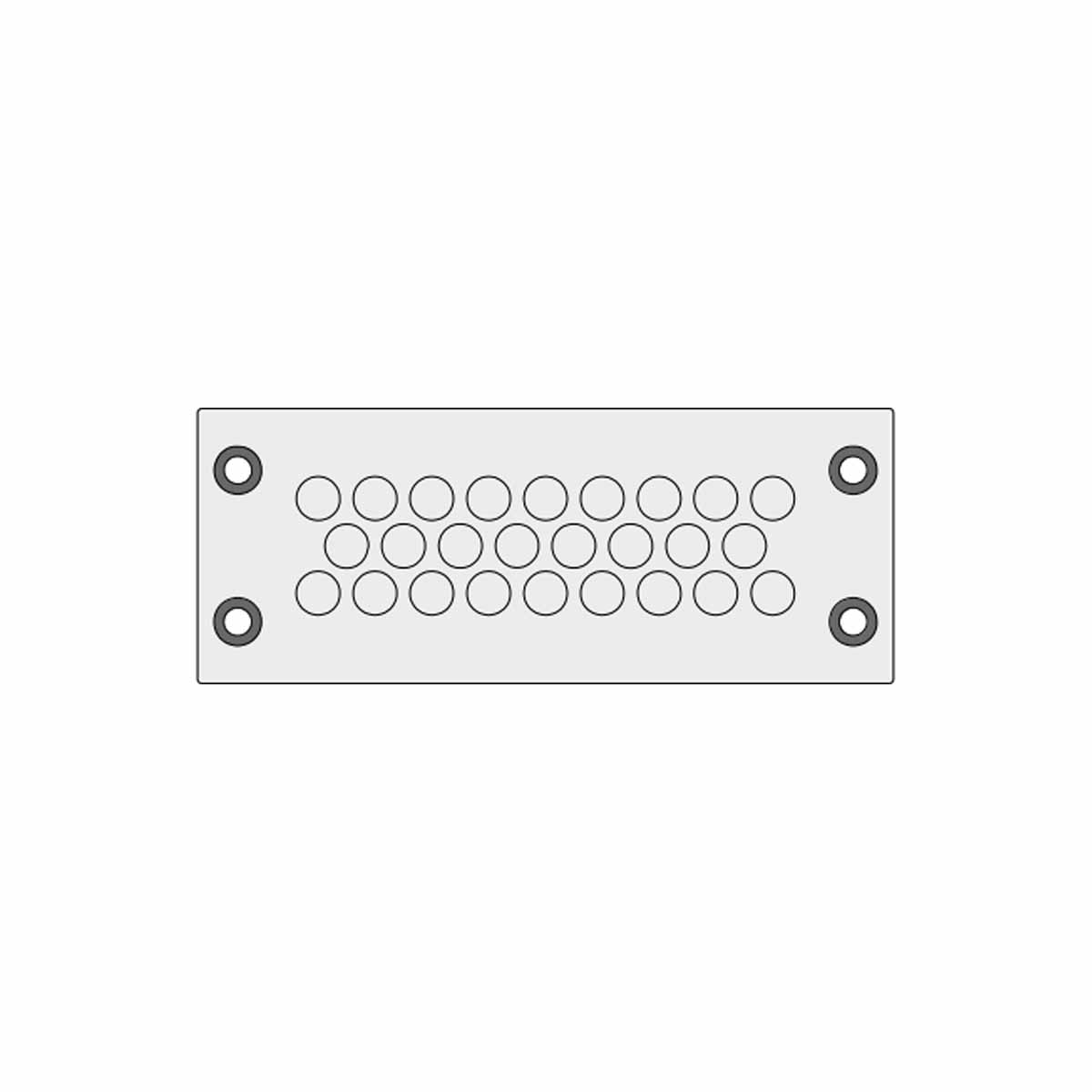 Grey Multi-Membrane Cable Entry Plate IP66 for 26 x 5-10.2 mm Cables - KEL-DPZ 24|26 gy — Icotek