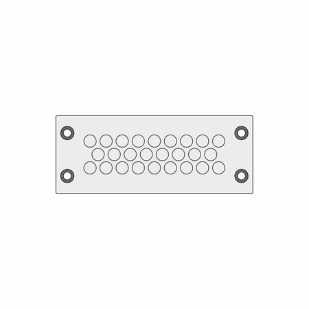 Grey Multi-Membrane Cable Entry Plate IP66 for 26 x 5-10.2 mm Cables - KEL-DPZ 24|26 gy — Icotek