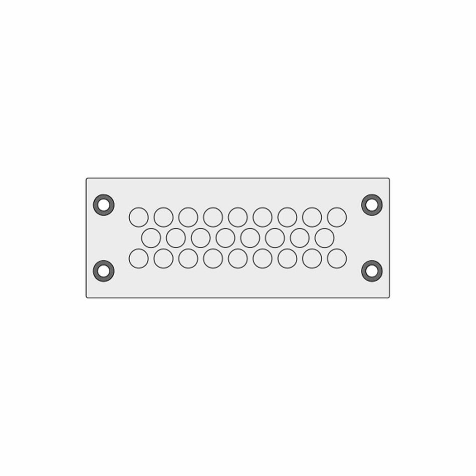 Grey Multi-Membrane Cable Entry Plate IP66 for 26 x 5-10.2 mm Cables - KEL-DPZ 24|26 gy — Icotek