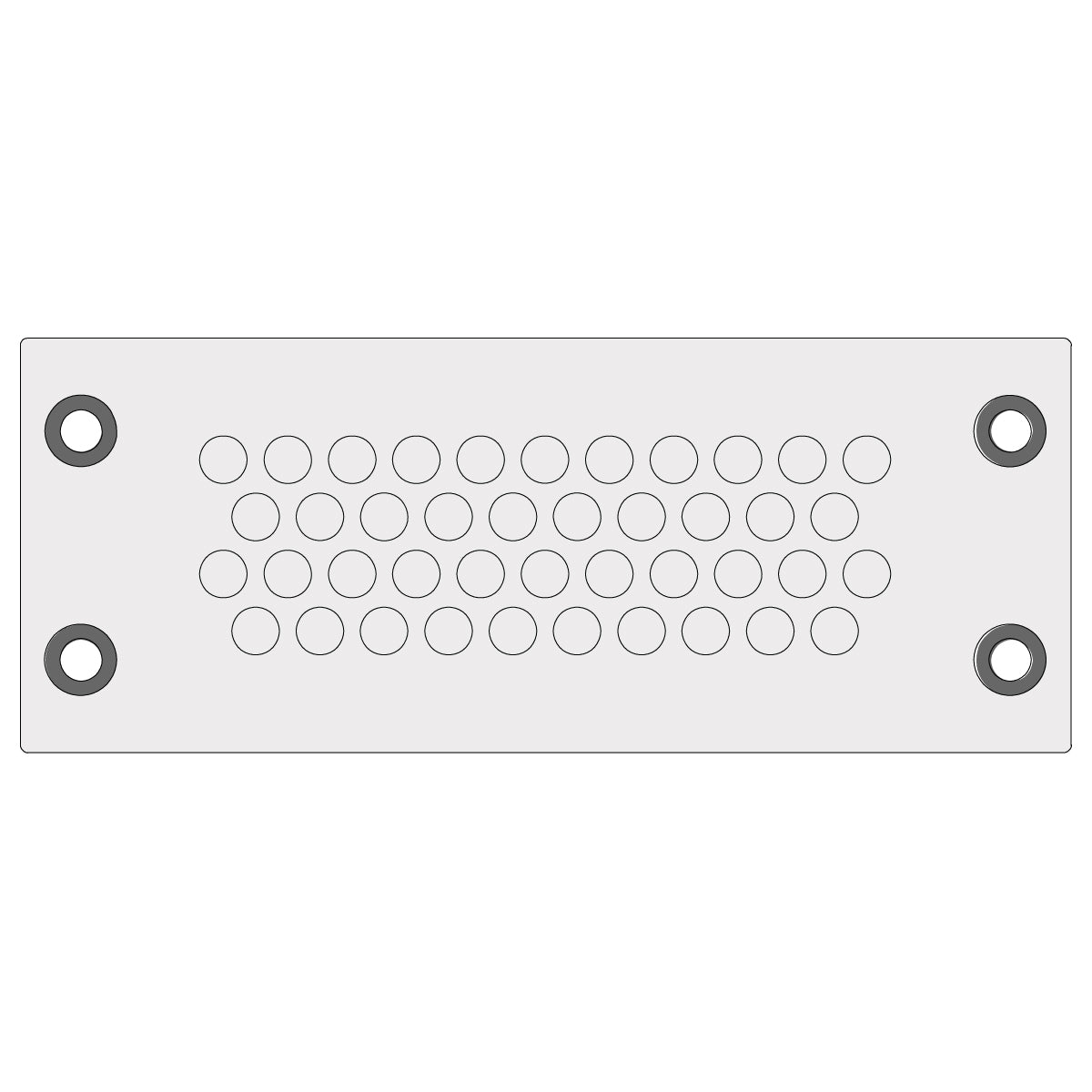 Grey Multi-Membrane Cable Entry Plate IP68 for 42 x 3.2 - 6.5 mm Cables - KEL-DPZ 24|42 gy — Icotek