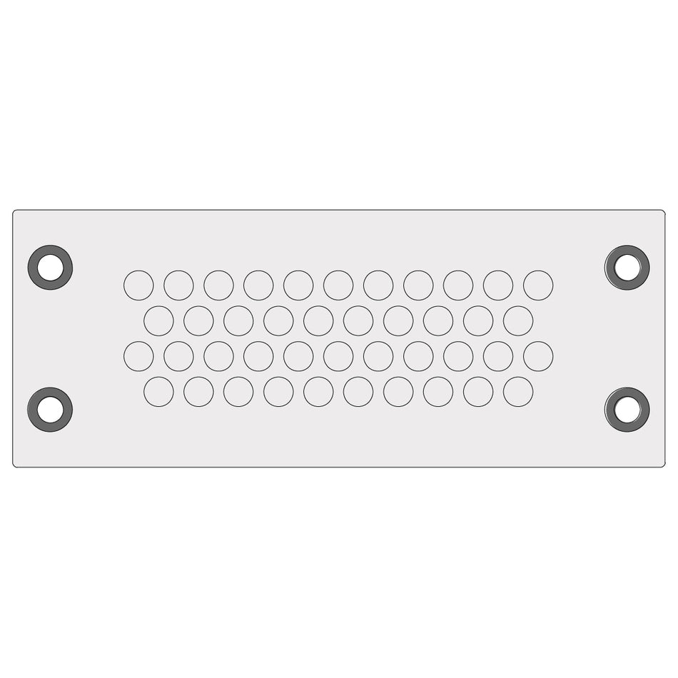 Grey Multi-Membrane Cable Entry Plate IP68 for 42 x 3.2 - 6.5 mm Cables - KEL-DPZ 24|42 gy — Icotek