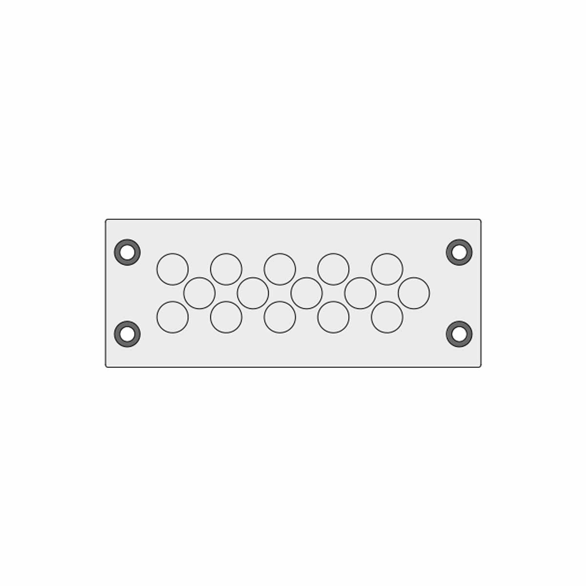 Grey KEL-DPZ multi-membrane cable entry plates IP66 for 15 x 7.2 - 12 mm Cables | KEL-DPZ 24|15 gy — Icotek