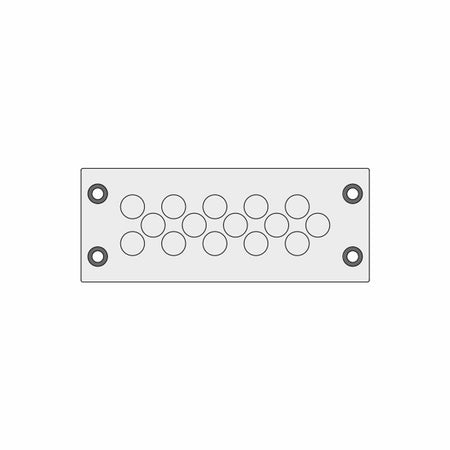 Grey KEL-DPZ multi-membrane cable entry plates IP66 for 15 x 7.2 - 12 mm Cables | KEL-DPZ 24|15 gy — Icotek