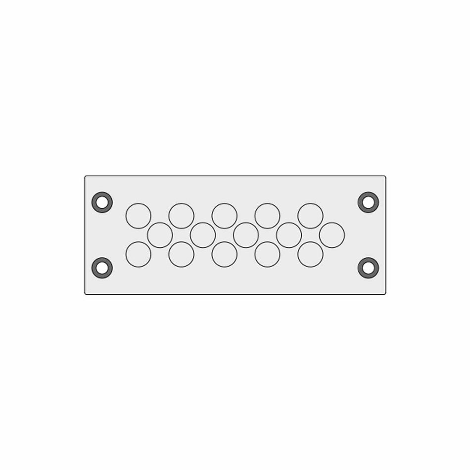 Grey KEL-DPZ multi-membrane cable entry plates IP66 for 15 x 7.2 - 12 mm Cables | KEL-DPZ 24|15 gy — Icotek