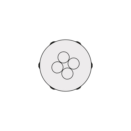 Grey Multi-Membrane Cable Entry Plate M32 IP68 for 4 x 5 - 9.5 mm Cables - KEL-DPZ 32|4-2 gy — Icotek