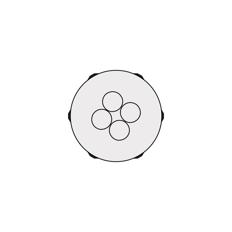 Grey Multi-Membrane Cable Entry Plate M32 IP68 for 4 x 5 - 9.5 mm Cables - KEL-DPZ 32|4-2 gy — Icotek