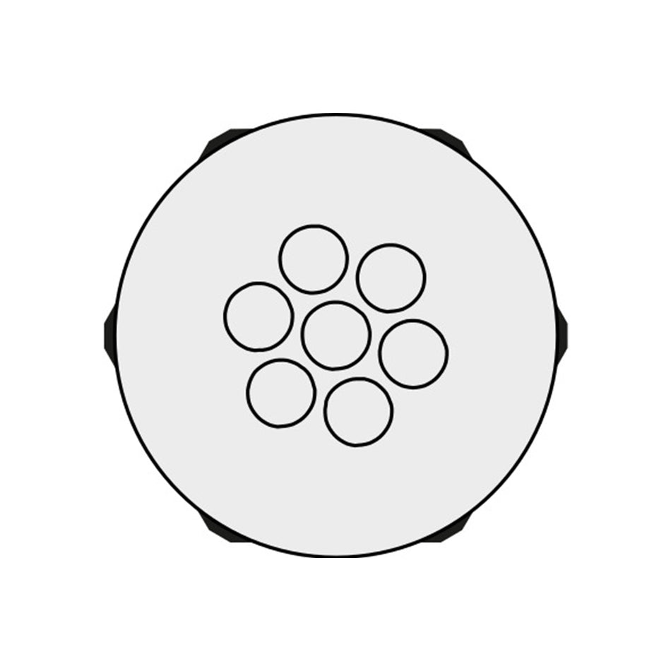 Grey Multi-Membrane Cable Entry Plate M32 IP68 for 7 x 3.2 - 6.5 mm Cables - KEL-DPZ 32|7 gy — Icotek