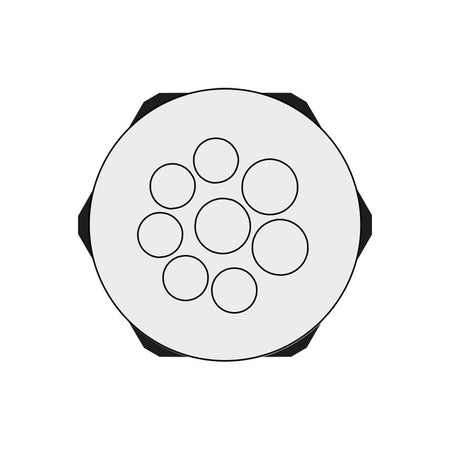 Grey KEL-DPZ Multi-Membrane Cable Entry Plates M50 for 5 x 5 - 10.2 mm, 3 x 7.2 - 12.5 mm Cables | KEL-DPZ 50|8 gy — Icotek