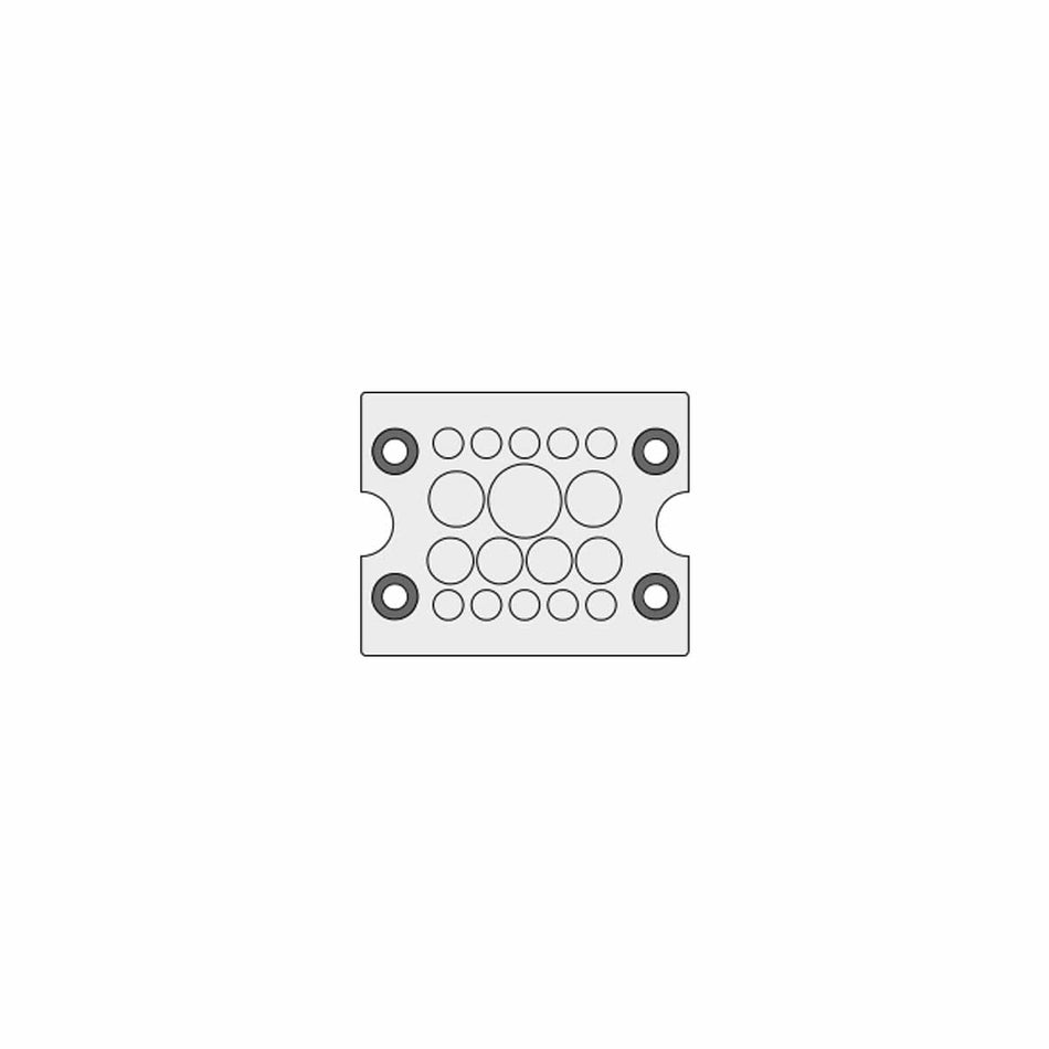 Grey Multi-Membrane Cable Entry Plate IP66 (10 x 3.2 - 6.5 mm, 4 x 5 - 10.2 mm, 2 x 7.5 - 12 mm, 1 x 9 - 16.2 mm) 