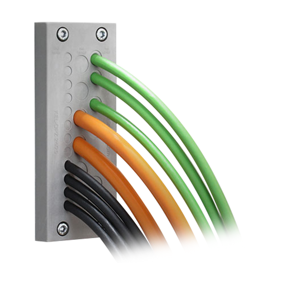 Grey Multi-Membrane Cable Entry Plate IP66 (10 x 3.2 - 6.5 mm, 4 x 5 - 10.2 mm, 2 x 7.5 - 12 mm, 1 x 9 - 16.2 mm) - KEL-DPZ-B 17 gy