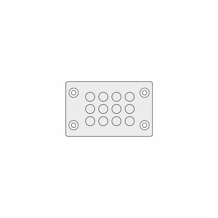 85.5mm x 54mm Rectangle Cable Gland IP66 (12 x 4.5 - 8 mm) - KEL-DPZ 6|12 gy — Icotek