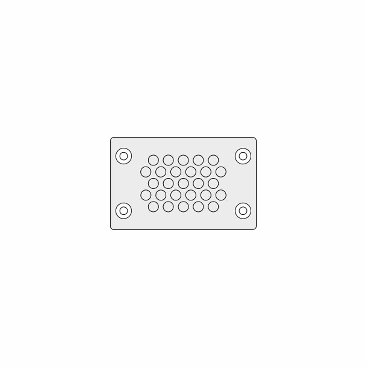 85.5mm x 54mm Rectangle Cable Gland IP66 (27 x 2.5 - 5 mm) - KEL-DPZ 6|27 gy — Icotek