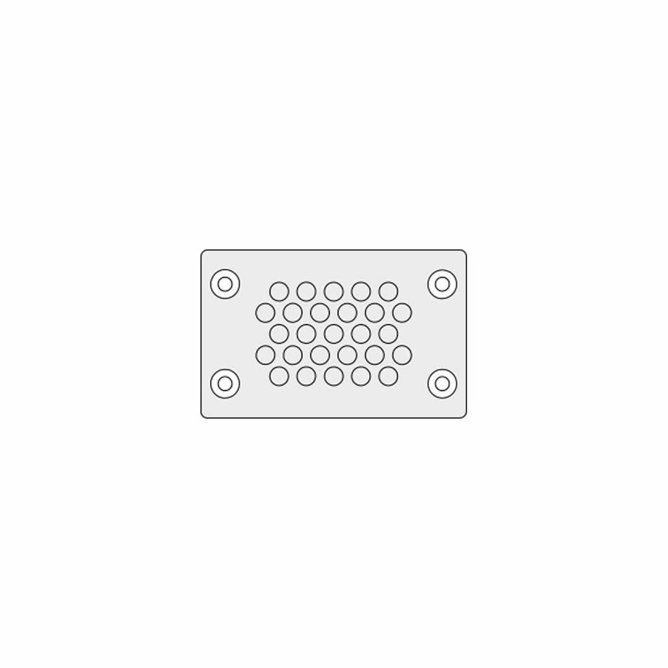 85.5mm x 54mm Rectangle Cable Gland IP66 (27 x 2.5 - 5 mm) - KEL-DPZ 6|27 gy — Icotek