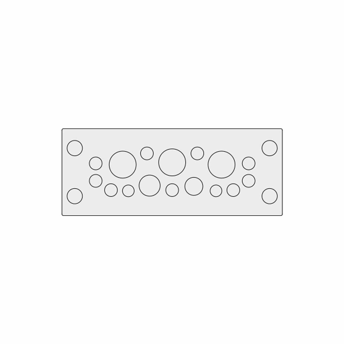 Grey Multi-Membrane Cable Entry Plate IP68 for 2 x 3.2 - 6.3 mm, 9 x 4 - 7.5 mm, 1 x 5.5 - 10.5 mm, 1 x 8 - 12.5 mm, 3 x 12