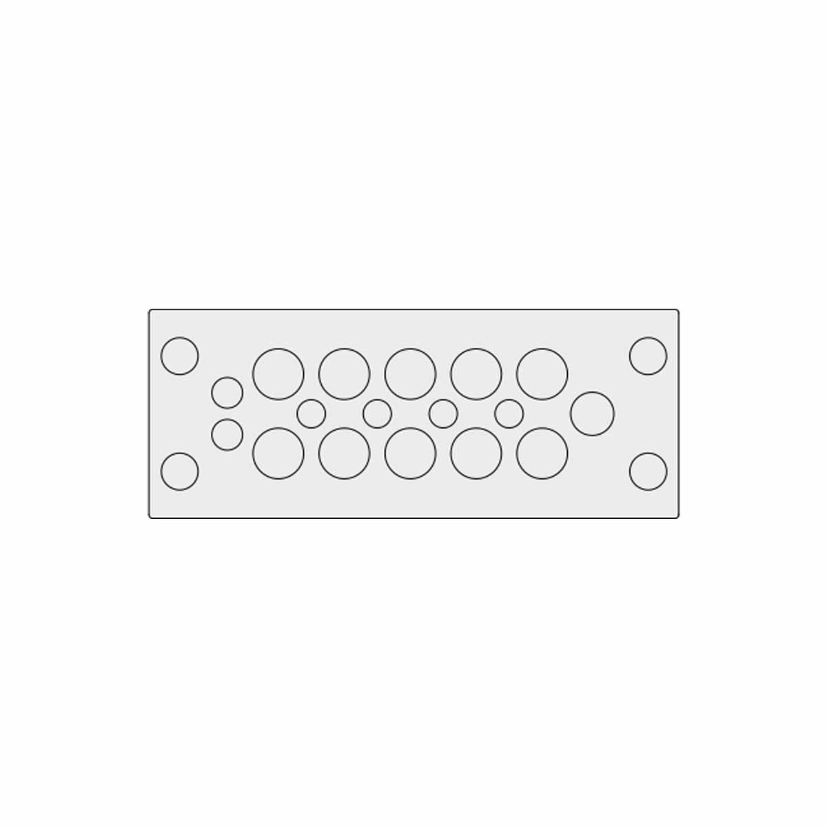 Grey Multi-Membrane Cable Entry Plate IP68 for 4 x 3.2 - 6.3 mm, 2 x 4 - 7.5 mm, 1 x 5.5 - 10.5 mm, 10 x 8 - 12.5 mm Cables