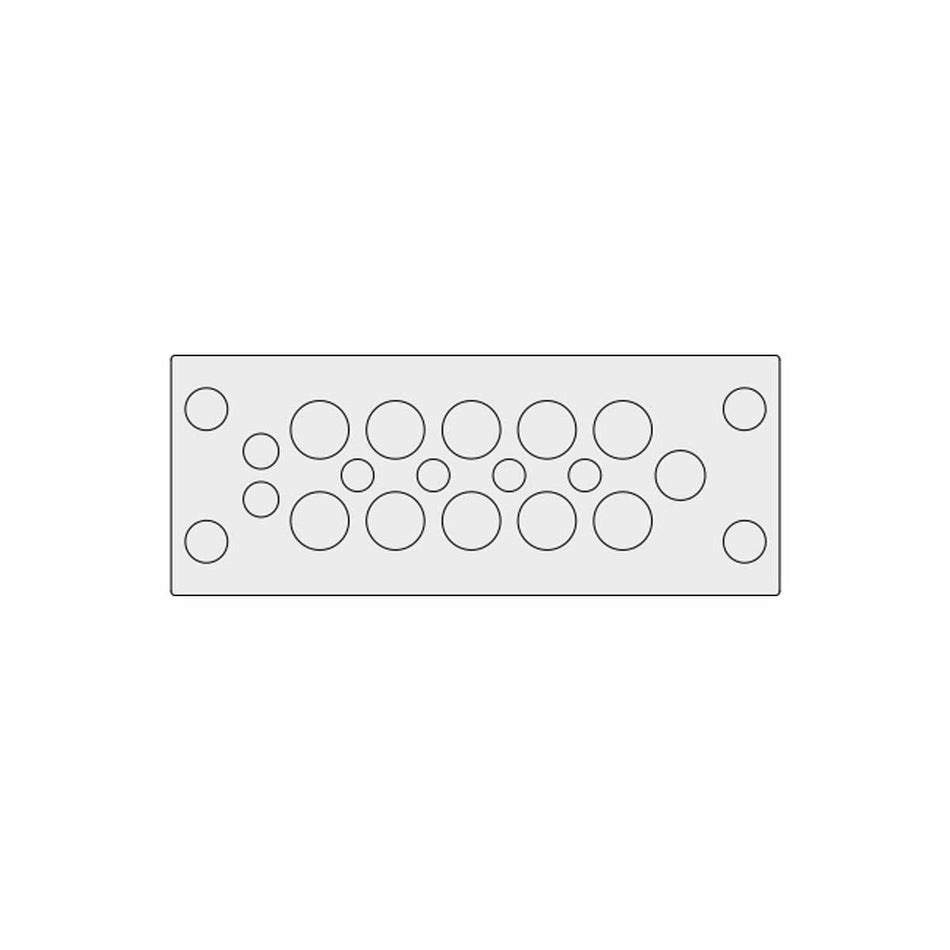 Grey Multi-Membrane Cable Entry Plate IP68 for 4 x 3.2 - 6.3 mm, 2 x 4 - 7.5 mm, 1 x 5.5 - 10.5 mm, 10 x 8 - 12.5 mm Cables