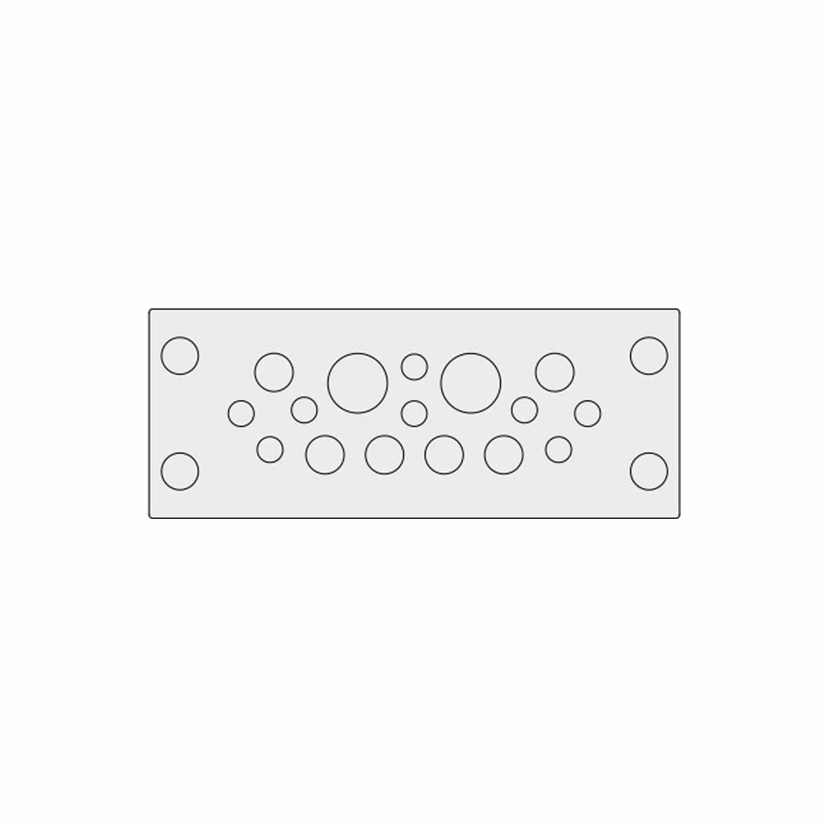 Grey Multi-Membrane Cable Entry Plate IP68 for 8 x 3.2 - 5.5 mm, 6 x 5 - 8.5 mm, 2 x 9.5 - 14.5 mm Cables - KEL-DPU 24|16 gy