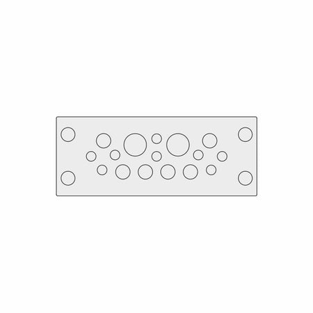 Grey Multi-Membrane Cable Entry Plate IP68 for 8 x 3.2 - 5.5 mm, 6 x 5 - 8.5 mm, 2 x 9.5 - 14.5 mm Cables - KEL-DPU 24|16 gy