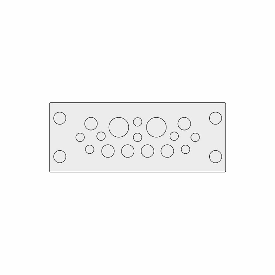 Grey Multi-Membrane Cable Entry Plate IP68 for 8 x 3.2 - 5.5 mm, 6 x 5 - 8.5 mm, 2 x 9.5 - 14.5 mm Cables - KEL-DPU 24|16 gy