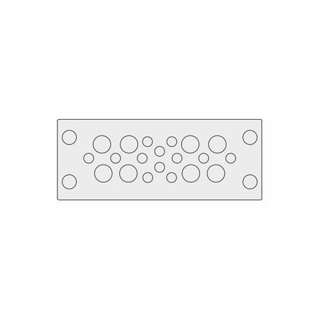 Grey Multi-Membrane Cable Entry Plate IP68 for 	12 x 3.2 - 5.5 mm, 8 x 5 - 10.5 mm Cables - KEL-DPU 24|20 gy — Icotek