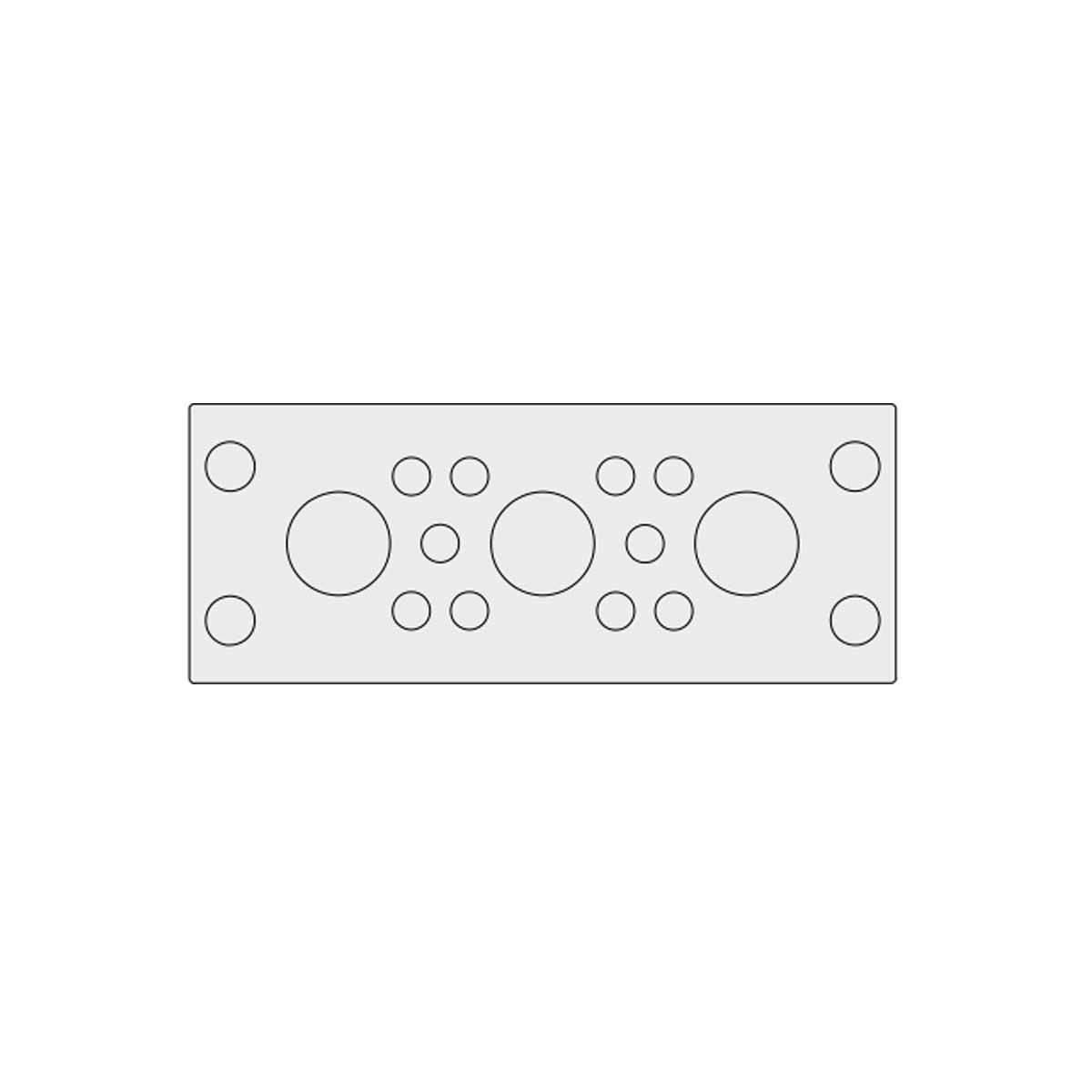 Grey Multi-Membrane Cable Entry Plate IP68 for 10 x 3.2 - 6.3 mm, 3 x 16 - 20.5 mm Cables - KEL-DPU 24|13 gy — Icotek