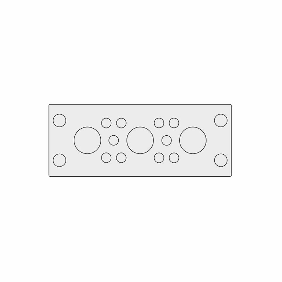 Grey Multi-Membrane Cable Entry Plate IP68 for 10 x 3.2 - 6.3 mm, 3 x 16 - 20.5 mm Cables - KEL-DPU 24|13 gy — Icotek
