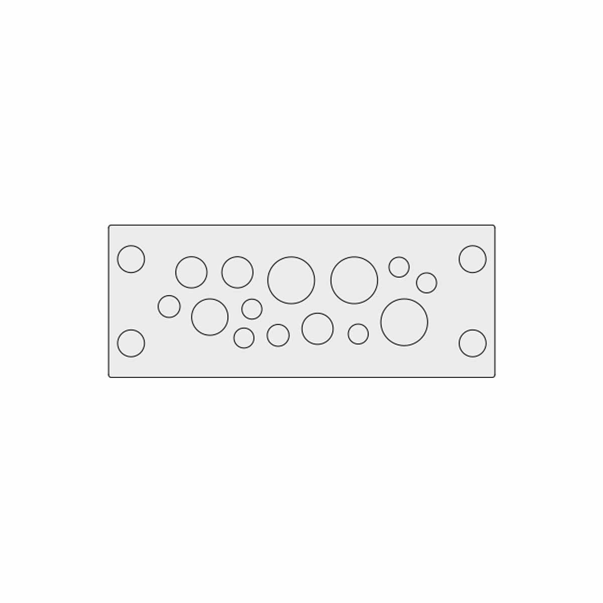 Grey Multi-Membrane Cable Entry Plate IP68 for 	5 x 3.2 - 6.3 mm, 2 x 4 - 7.5 mm, 3 x 5.5 - 10.5 mm, 1 x 8 - 12.5 mm, 3 x 12