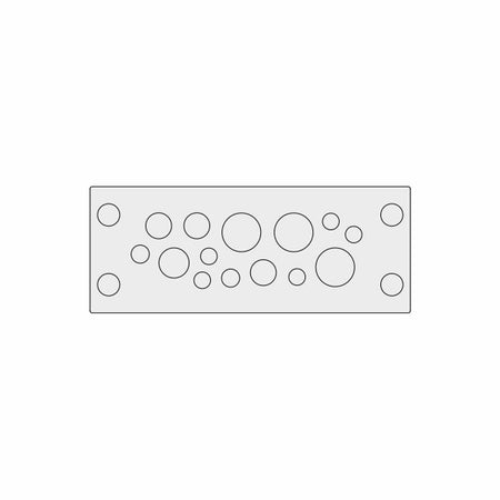 Grey Multi-Membrane Cable Entry Plate IP68 for 	5 x 3.2 - 6.3 mm, 2 x 4 - 7.5 mm, 3 x 5.5 - 10.5 mm, 1 x 8 - 12.5 mm, 3 x 12