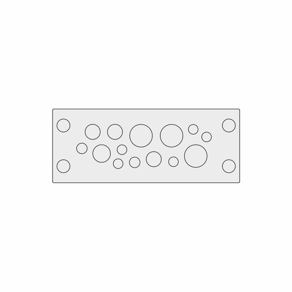 Grey Multi-Membrane Cable Entry Plate IP68 for 	5 x 3.2 - 6.3 mm, 2 x 4 - 7.5 mm, 3 x 5.5 - 10.5 mm, 1 x 8 - 12.5 mm, 3 x 12