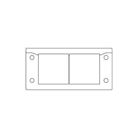 Black Plastic Split Cable Entry Frame IP66 for 2 x KT Large Grommets - KEL-ER 16|2 — Icotek