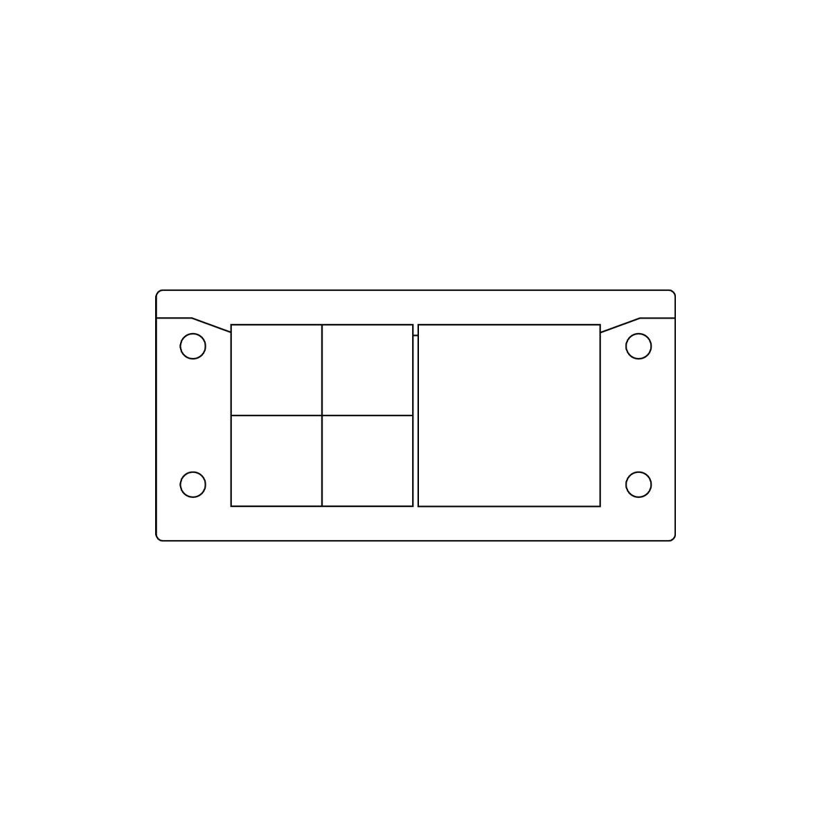 KEL-ER Split Cable Entry Frames IP66 for 65 × 36 mm | KEL-ER 16/5 — Icotek