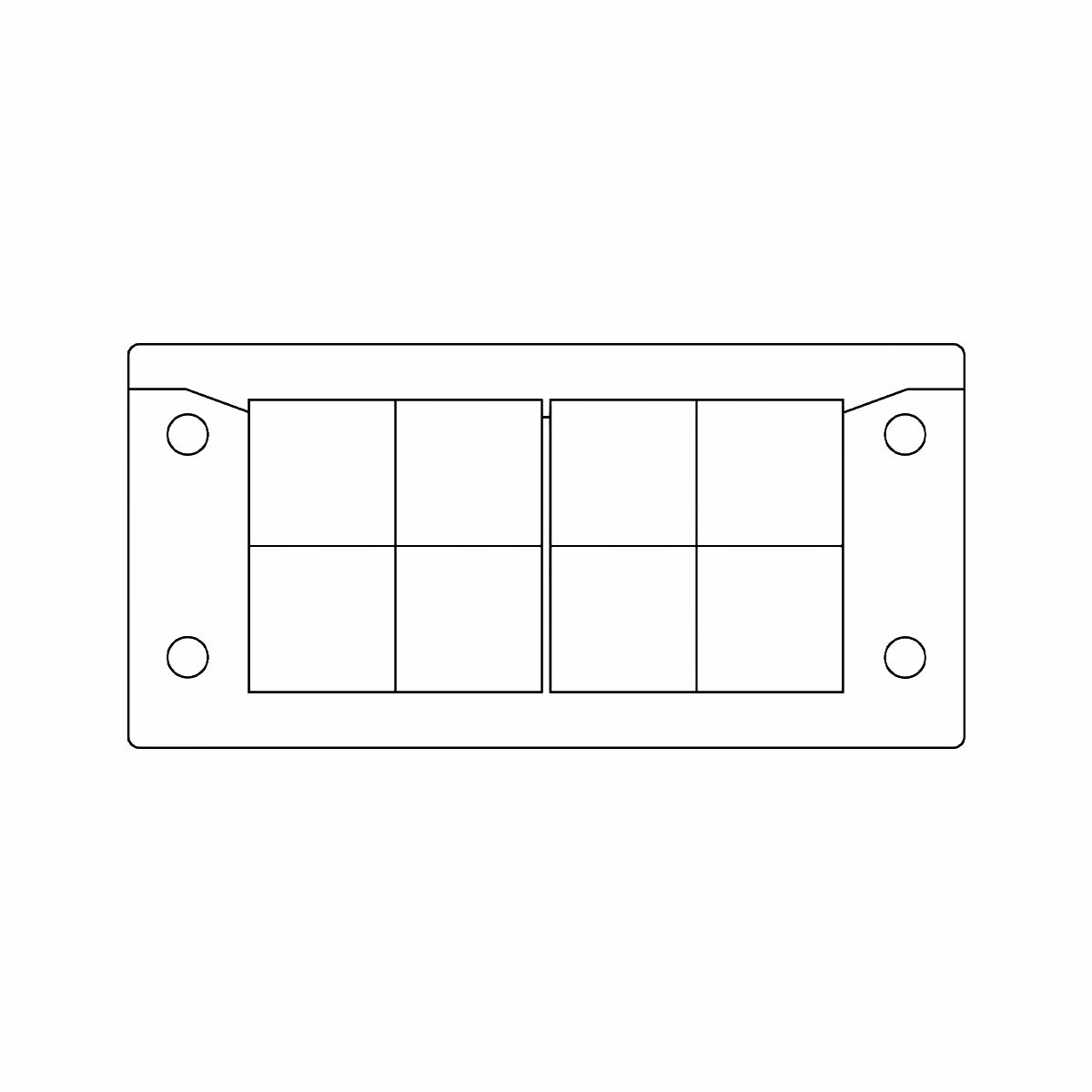 KEL-ER Split Cable Entry Frames IP66 Suitable for 8 x KT small | KEL-ER 16|8 V2A — Icotek