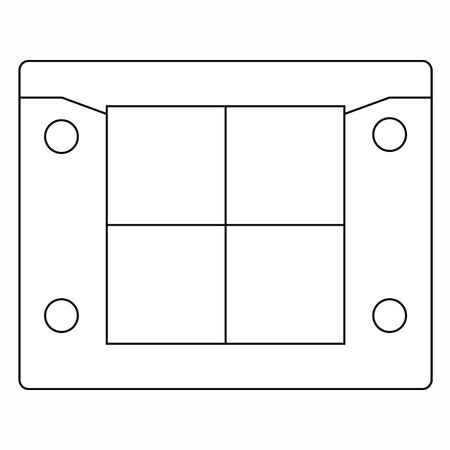 KEL-ER Split Cable Entry Frames IP66 Suitable for 4 x KT small | KEL-ER-B4 V2A — Icotek