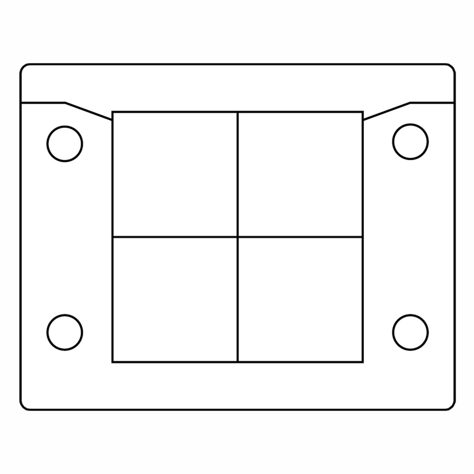 KEL-ER Split Cable Entry Frames IP66 Suitable for 4 x KT small | KEL-ER-B4 V2A — Icotek