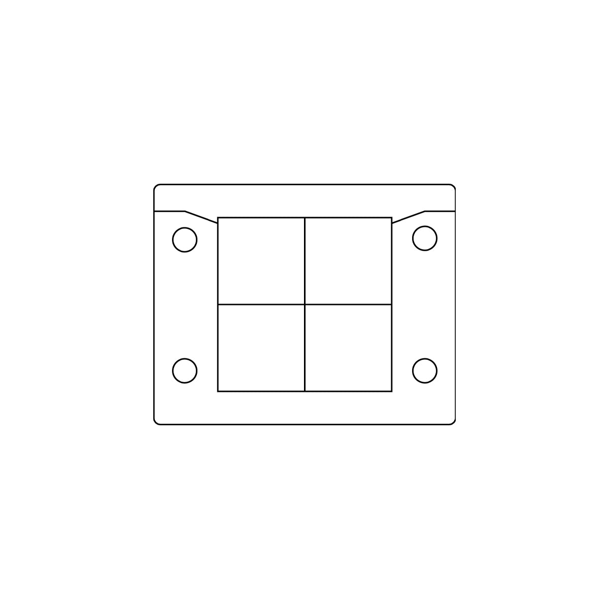 Grey Plastic Split Cable Entry Frame IP66 for 4 x 1-16mm Cable - KEL-ER-B4 — Icotek