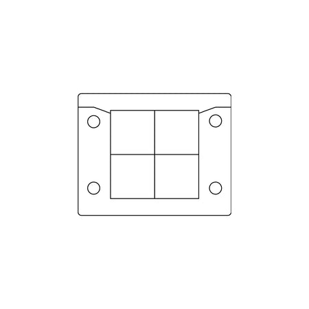 Grey Plastic Split Cable Entry Frame IP66 for 4 x 1-16mm Cable - KEL-ER-B4 — Icotek