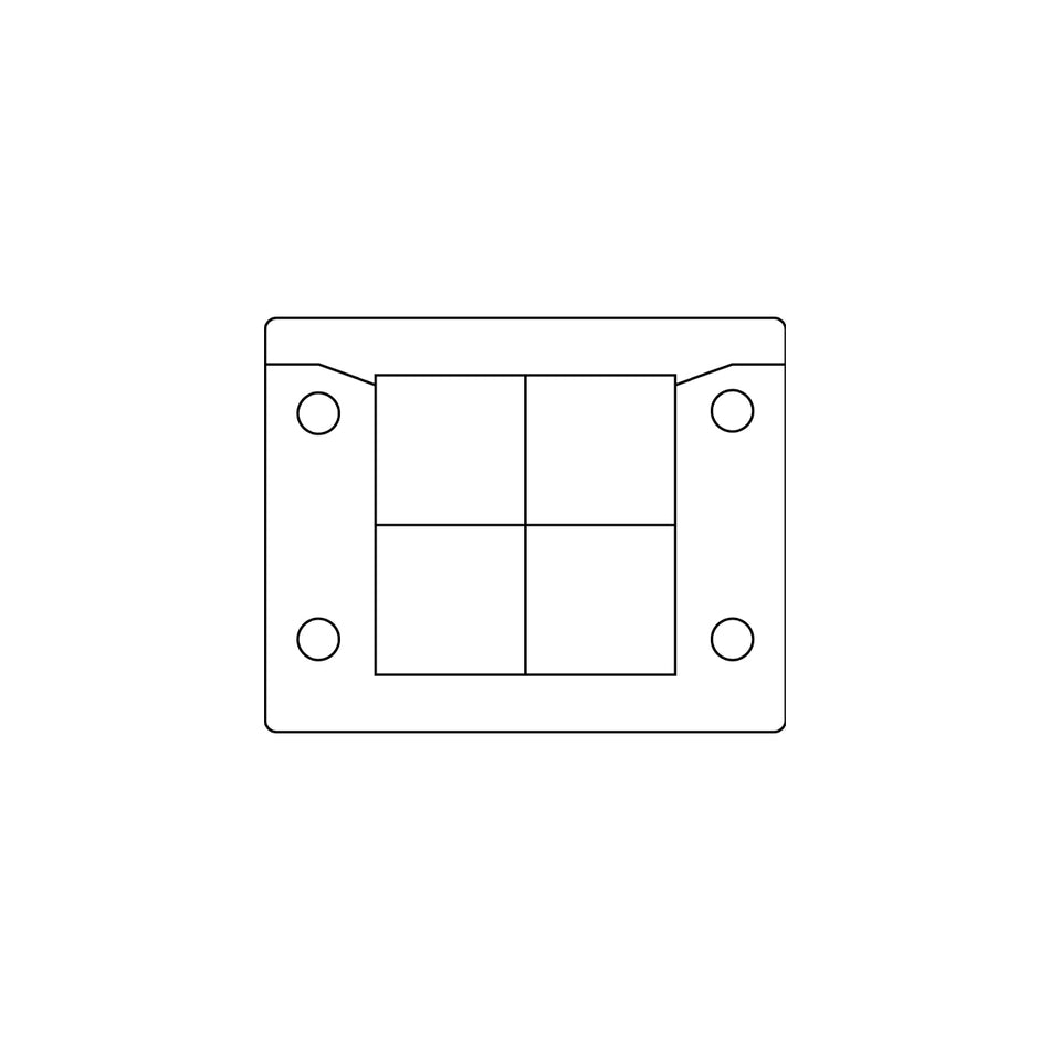 Grey Plastic Split Cable Entry Frame IP66 for 4 x 1-16mm Cable - KEL-ER-B4 — Icotek