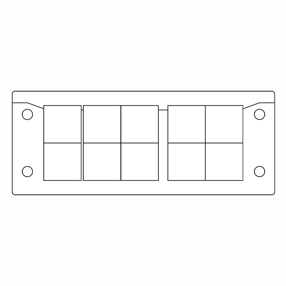 Black Plastic Split Cable Entry Frame IP66 for 10 x 1-16mm Cables - KEL-ER 24|10 Stainless steel — Icotek