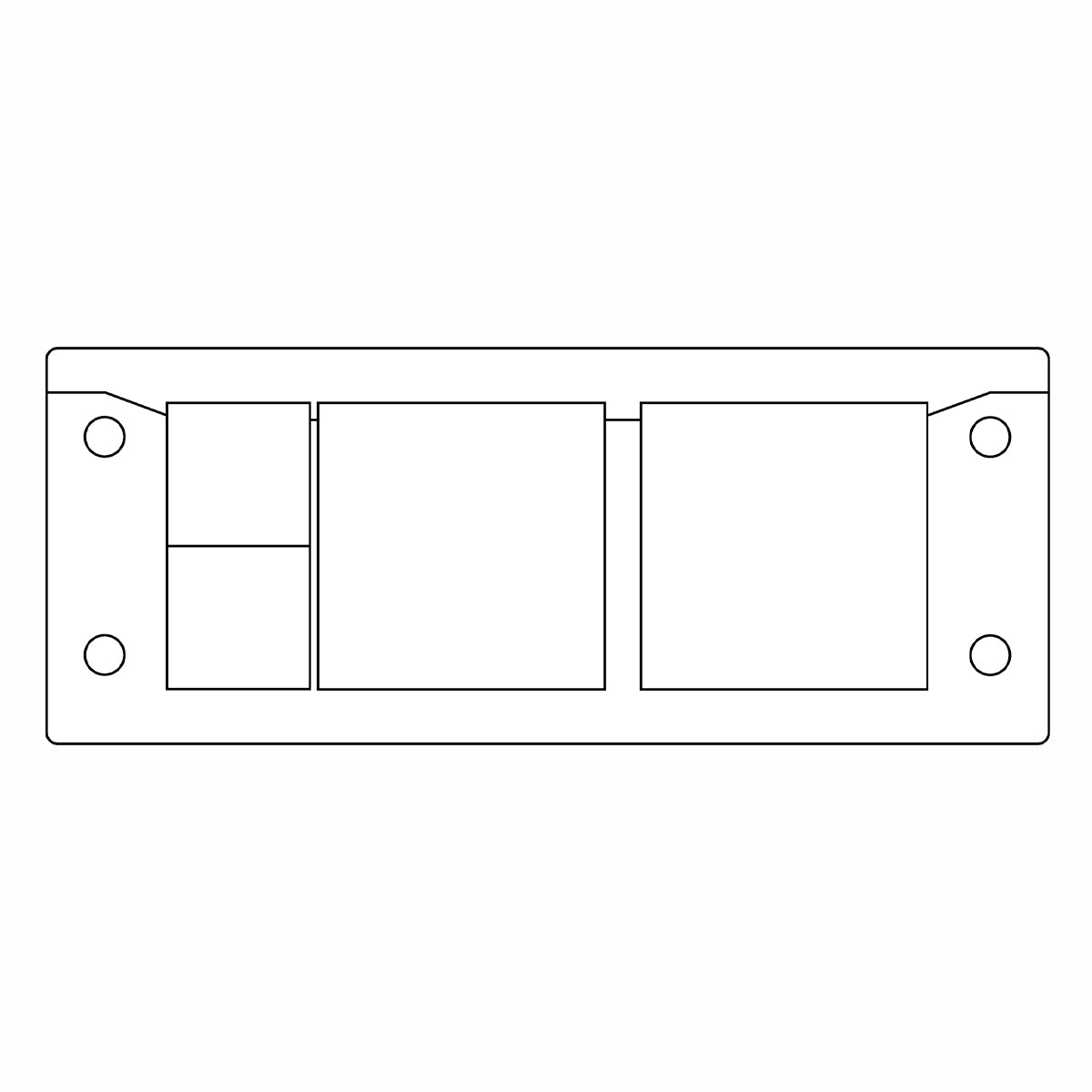 Black Plastic Split Cable Entry Frame IP66 for 2 x 1-16mm Cables + 2 x 13-35mm Cables - KEL-ER 24|4 — Icotek