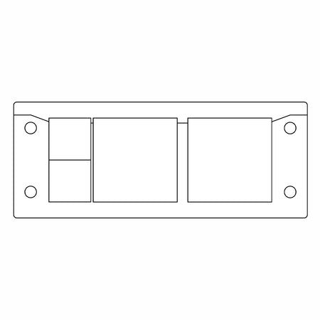 Black Plastic Split Cable Entry Frame IP66 for 2 x 1-16mm Cables + 2 x 13-35mm Cables - KEL-ER 24|4 — Icotek