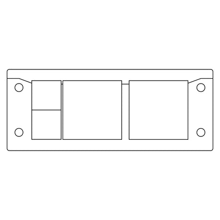 Black Plastic Split Cable Entry Frame IP66 for 2 x 1-16mm Cables + 2 x 13-35mm Cables - KEL-ER 24|4 — Icotek