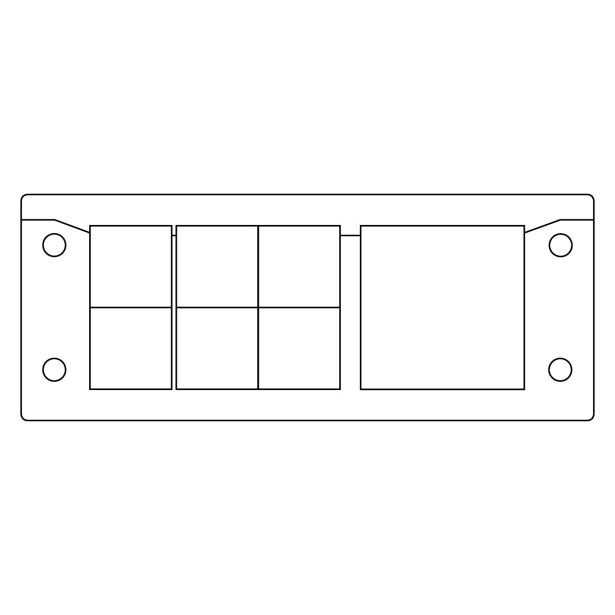 Black Plastic Split Cable Entry Frame IP66 for 6 x 1-16mm Cables + 1 x 13-35mm Cable - KEL-ER 24|7 — Icotek