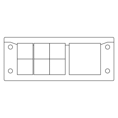 Black Plastic Split Cable Entry Frame IP66 for 6 x 1-16mm Cables + 1 x 13-35mm Cable - KEL-ER 24|7 — Icotek