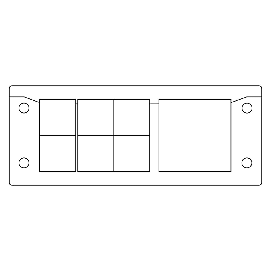 Black Plastic Split Cable Entry Frame IP66 for 6 x 1-16mm Cables + 1 x 13-35mm Cable - KEL-ER 24|7 — Icotek