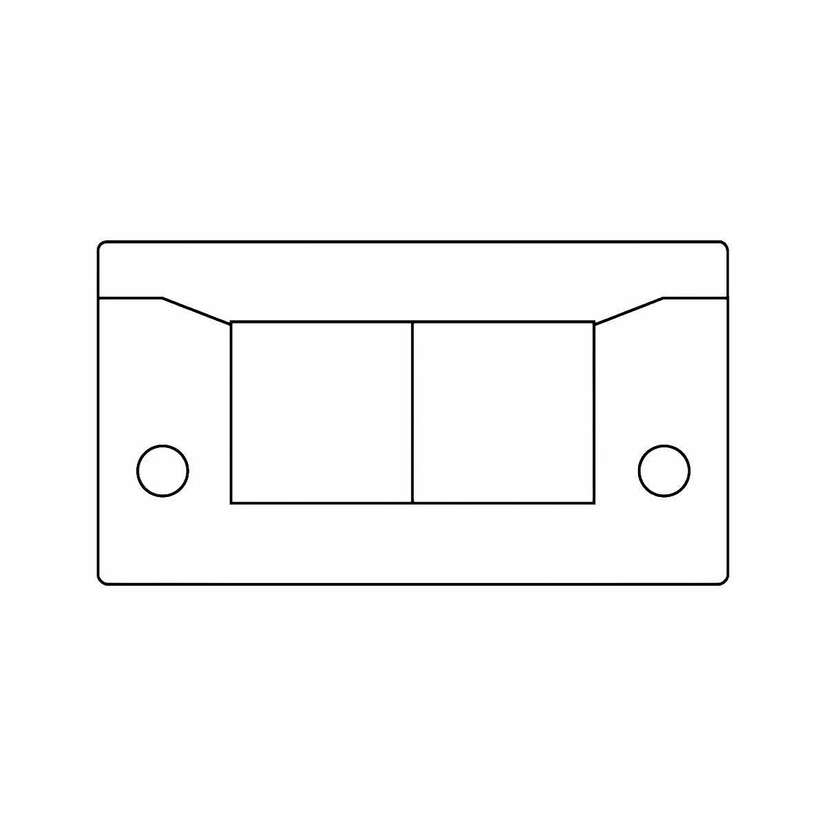 Stainless Steel Cable Entry Frame IP66 for 2 x 1-16mm Cables - KEL-ER-E2 V2A — Icotek