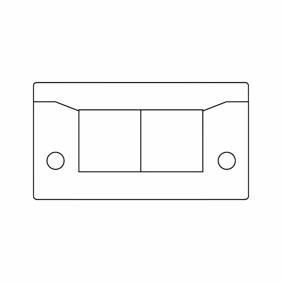 Stainless Steel Cable Entry Frame IP66 for 2 x 1-16mm Cables - KEL-ER-E2 V2A — Icotek